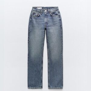 ZARA NWT Straight Leg High Waist  Perfect Fall Jeans Denim - 34 / 02